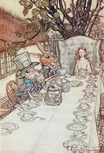 CARROLL, LEWIS.  ARTHUR RACKHAM.  Alices Adventures in Wonderland.